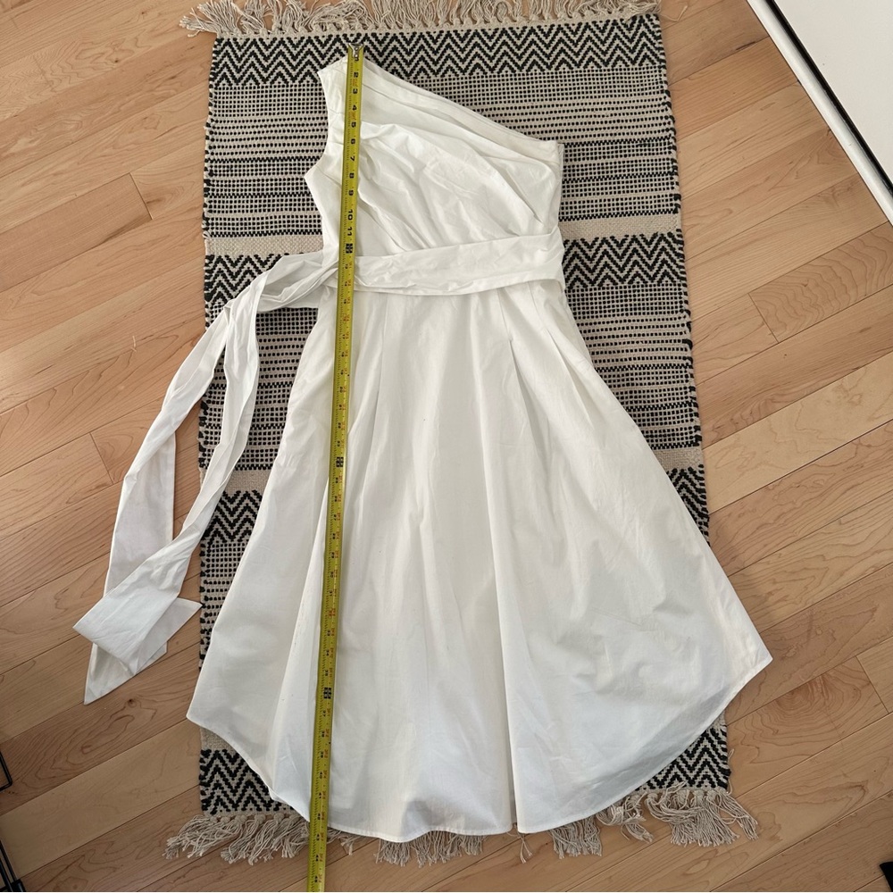 Banana Republic White One-Shoulder Tie-Waist Dress - Picture 8 of 9